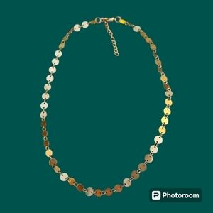 3/$20 Dainty Goldtone Disc Chain Necklace